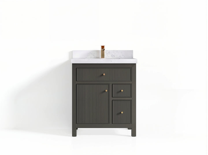 Sonoma 30 in W x 22 in D Reeded Free Standing Single Sink Bathroom Vanity - photo 1