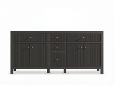 Sonoma 72 in W x 22 in D Free Standing Reeded Double Sink Bathroom Vanity