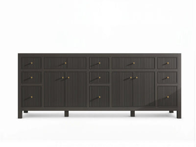 Sonoma 84 in W x 22 in D Free Standing Reeded Double Sink Bathroom Vanity