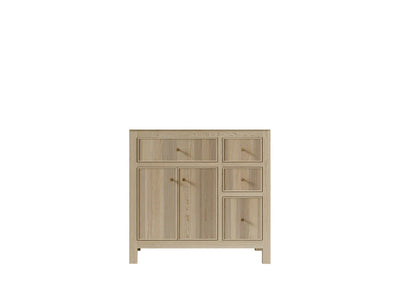 Sonoma Oak 36 in. W x 22 in. D Left Offset Sink Bathroom Vanity in Dark Natural  - Cabinet Only