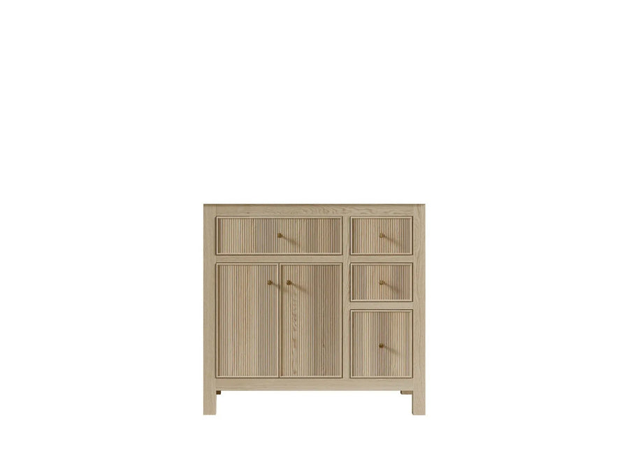 Sonoma White Oak 36 in. W x 22 in. D Left Offset Sink Vanity Cabinet