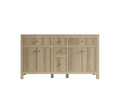 Sonoma Oak 60 in. W x 22 in. D Double Sink Bathroom Vanity in Dark Natural  - Cabinet Only