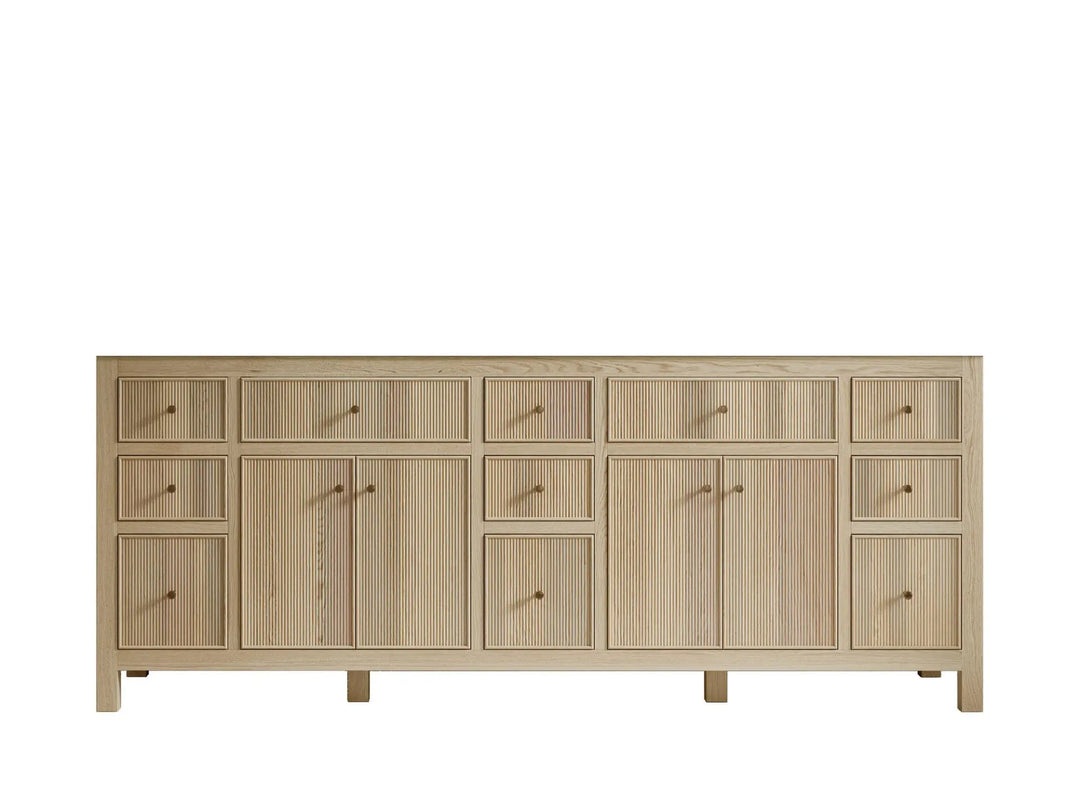 Sonoma Oak 84 in. W x 22 in. D Double Sink Bathroom Vanity in Dark Natural  - Cabinet Only