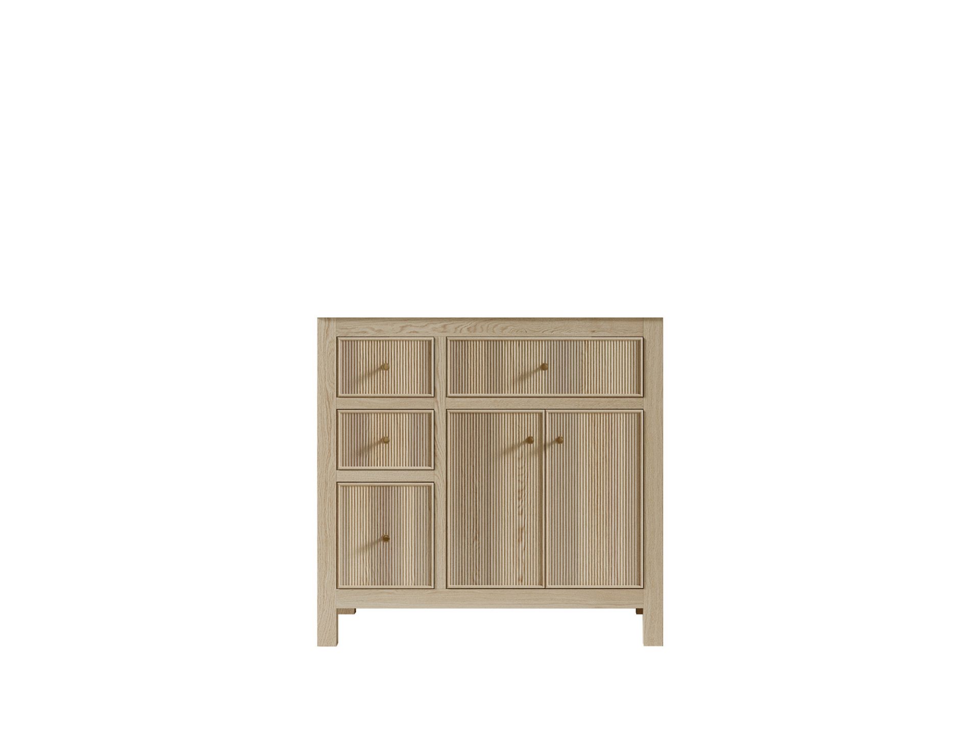 Sonoma Oak 36 in. W x 22 in. D Right Offset Sink Bathroom Vanity in Dark Natural  - Cabinet Only