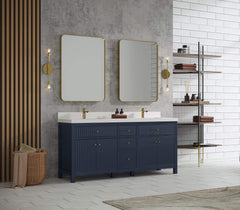Sonoma 72 in W x 22 in D Free Standing Reeded Double Sink Bathroom Vanity - photo 2