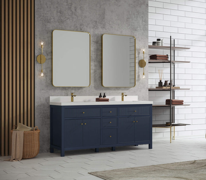 Sonoma 72 in W x 22 in D Free Standing Reeded Double Sink Bathroom Vanity - photo 2