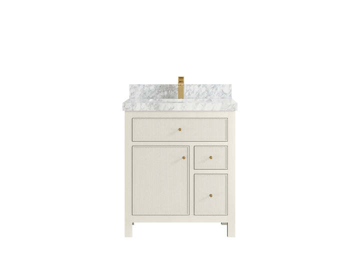 Sonoma 30 in W x 22 in D Free Standing Reeded Single Sink Bathroom Vanity - photo 18