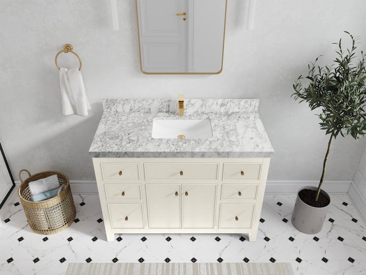 Sonoma 48 in W x 22 in D Free Standing Reeded Single Sink Bathroom Vanity - photo 18