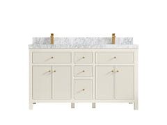 Sonoma 60 in W x 22 in D Free Standing Reeded Double Sink Bathroom Vanity - photo 19