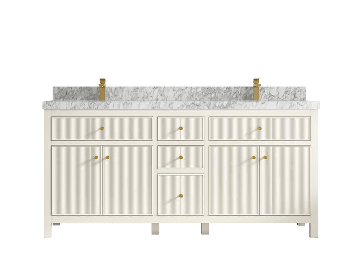 Sonoma 72 in W x 22 in D Free Standing Reeded Double Sink Bathroom Vanity - photo 19