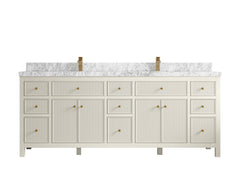 Sonoma 84 in W x 22 in D Free Standing Reeded Double Sink Bathroom Vanity - photo 19