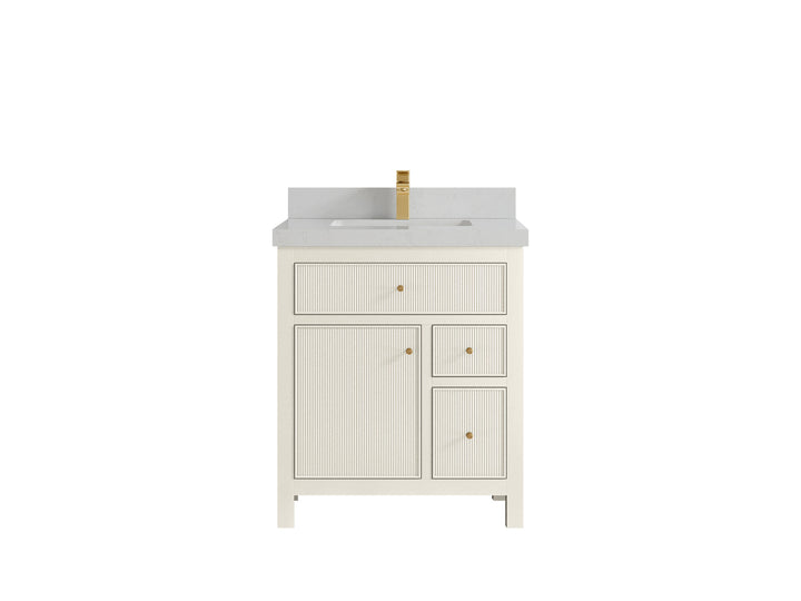 Sonoma 30 in W x 22 in D Free Standing Reeded Single Sink Bathroom Vanity - photo 20