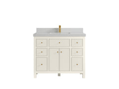 Sonoma 42 in W x 22 in D Free Standing Reeded Single Sink Bathroom Vanity - photo 21
