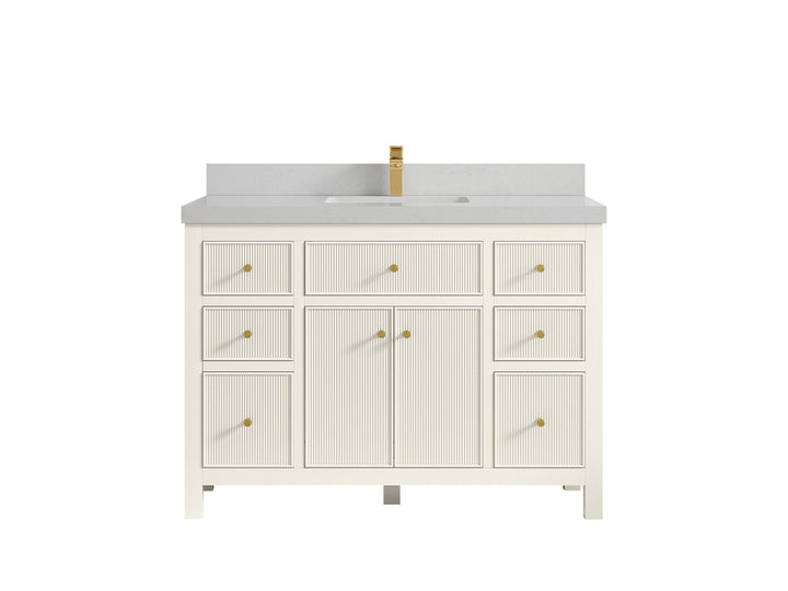 Sonoma 48 in W x 22 in D Free Standing Reeded Single Sink Bathroom Vanity - photo 21