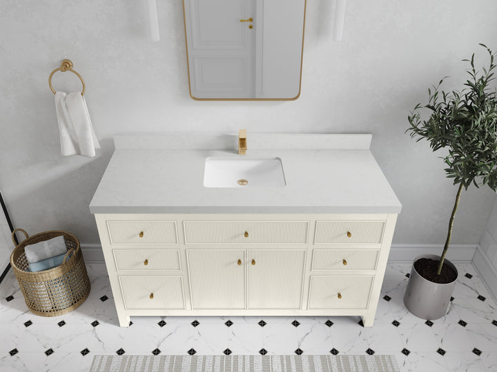 Sonoma 60 in W x 22 in D Free Standing Reeded Single Sink Bathroom Vanity - photo 20
