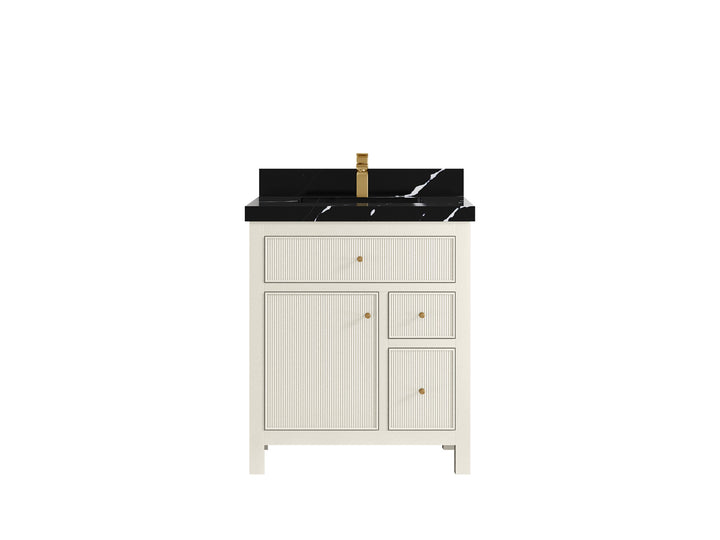Sonoma 30 in W x 22 in D Free Standing Reeded Single Sink Bathroom Vanity - photo 8