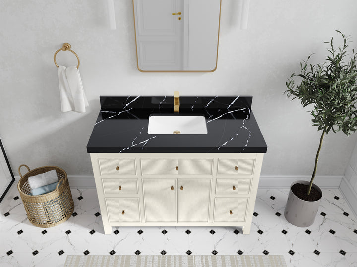 Sonoma 48 in W x 22 in D Free Standing Reeded Single Sink Bathroom Vanity - photo 8