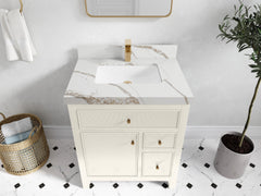 Sonoma 30 in W x 22 in D Reeded Free Standing Single Sink Bathroom Vanity - photo 9