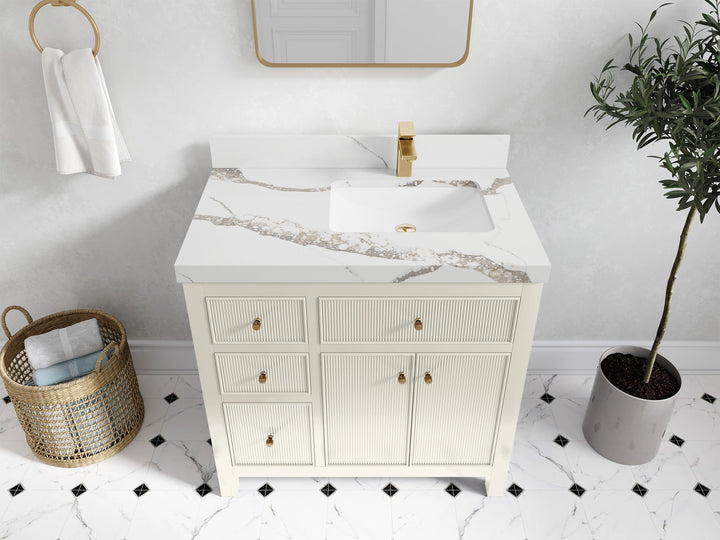 Sonoma 36 in. W x 22 in. D Right Offset Sink Bathroom Vanity - photo 9