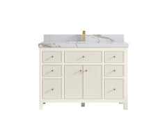 Sonoma 48 in W x 22 in D Free Standing Reeded Single Sink Bathroom Vanity - photo 11
