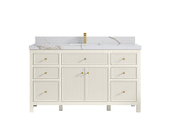 Sonoma 60 in W x 22 in D Free Standing Reeded Single Sink Bathroom Vanity - photo 11