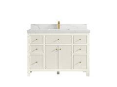 Sonoma 48 in W x 22 in D Free Standing Reeded Single Sink Bathroom Vanity - photo 13