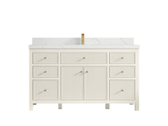 Sonoma 60 in W x 22 in D Free Standing Reeded Single Sink Bathroom Vanity - photo 13