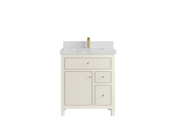 Sonoma 30 in W x 22 in D Free Standing Reeded Single Sink Bathroom Vanity - photo 14