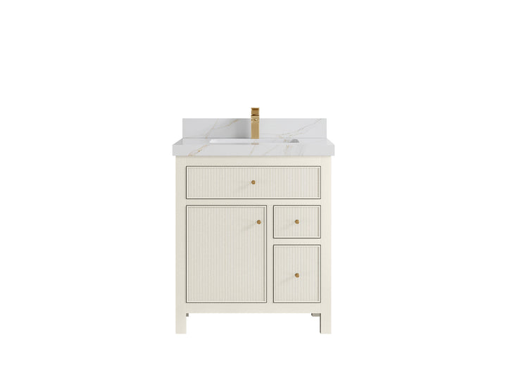 Sonoma 30 in W x 22 in D Free Standing Reeded Single Sink Bathroom Vanity - photo 16