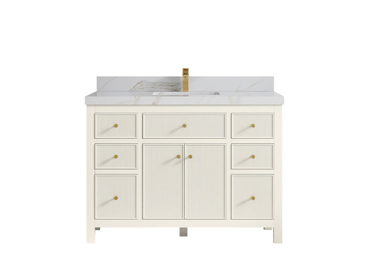 Sonoma 48 in W x 22 in D Free Standing Reeded Single Sink Bathroom Vanity - photo 17