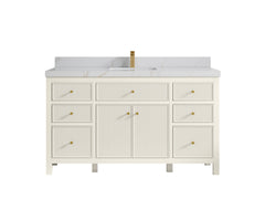 Sonoma 60 in W x 22 in D Free Standing Reeded Single Sink Bathroom Vanity - photo 17