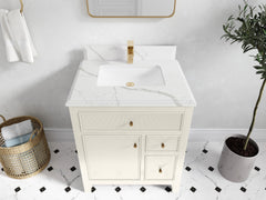 Sonoma 30 in W x 22 in D Reeded Free Standing Single Sink Bathroom Vanity - photo 21
