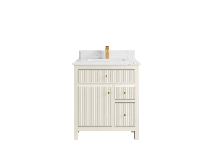 Sonoma 30 in W x 22 in D Free Standing Reeded Single Sink Bathroom Vanity - photo 24