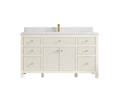 Sonoma 60 in W x 22 in D Free Standing Reeded Single Sink Bathroom Vanity - photo 25
