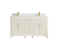 Sonoma 60 in W x 22 in D Free Standing Reeded Double Sink Bathroom Vanity - photo 27
