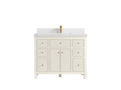 Sonoma 42 in W x 22 in D Free Standing Reeded Single Sink Bathroom Vanity - photo 29