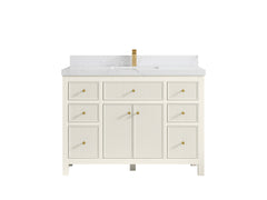 Sonoma 48 in W x 22 in D Free Standing Reeded Single Sink Bathroom Vanity - photo 29
