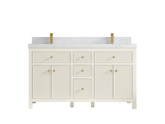 Sonoma 60 in W x 22 in D Free Standing Reeded Double Sink Bathroom Vanity - photo 29