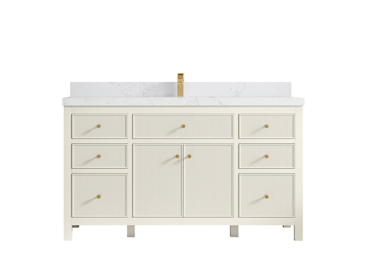 Sonoma 60 in W x 22 in D Free Standing Reeded Single Sink Bathroom Vanity - photo 29