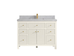 Sonoma 48 in W x 22 in D Free Standing Reeded Single Sink Bathroom Vanity - photo 31