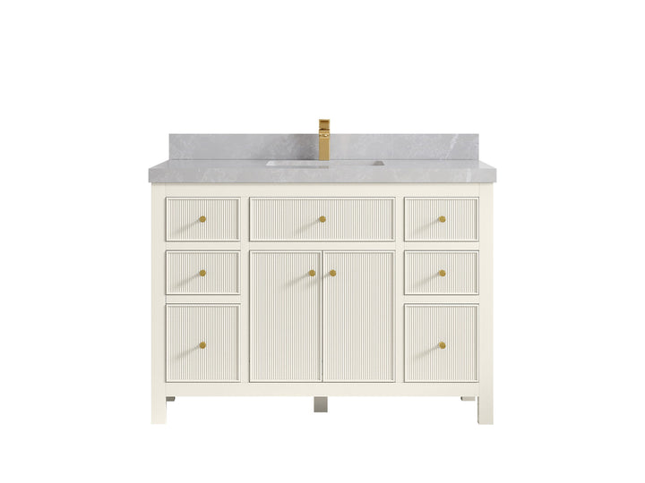 Sonoma 48 in W x 22 in D Free Standing Reeded Single Sink Bathroom Vanity - photo 31