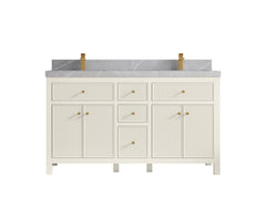Sonoma 60 in W x 22 in D Free Standing Reeded Double Sink Bathroom Vanity - photo 31