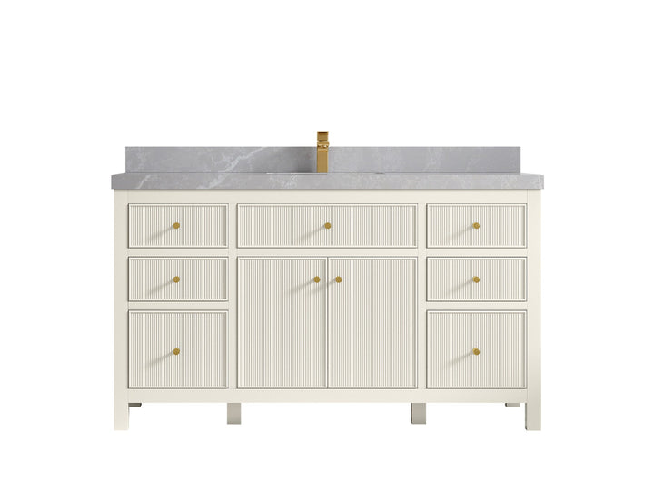 Sonoma 60 in W x 22 in D Free Standing Reeded Single Sink Bathroom Vanity - photo 31