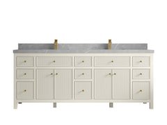 Sonoma 84 in W x 22 in D Free Standing Reeded Double Sink Bathroom Vanity - photo 31