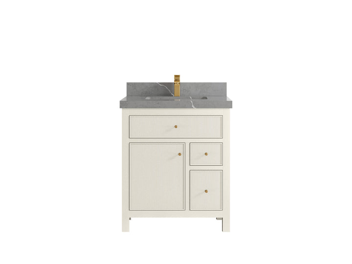 Sonoma 30 in W x 22 in D Free Standing Reeded Single Sink Bathroom Vanity - photo 32