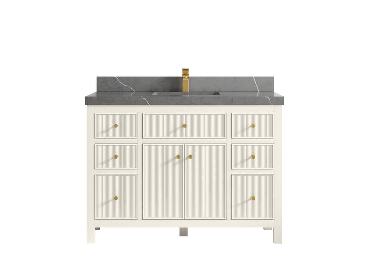 Sonoma 48 in W x 22 in D Free Standing Reeded Single Sink Bathroom Vanity - photo 33