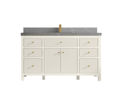 Sonoma 60 in W x 22 in D Free Standing Reeded Single Sink Bathroom Vanity - photo 33