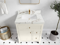 Sonoma 30 in W x 22 in D Reeded Free Standing Single Sink Bathroom Vanity - photo 33