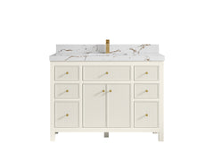 Sonoma 48 in W x 22 in D Free Standing Reeded Single Sink Bathroom Vanity - photo 35
