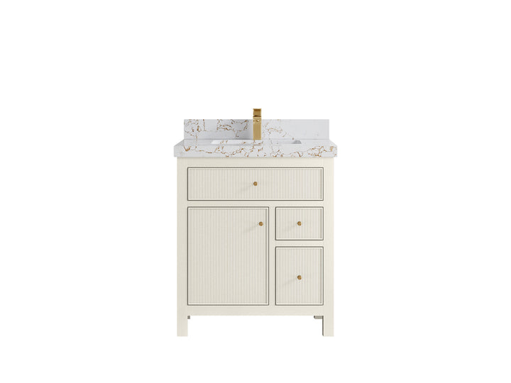 Sonoma 30 in W x 22 in D Free Standing Reeded Single Sink Bathroom Vanity - photo 36